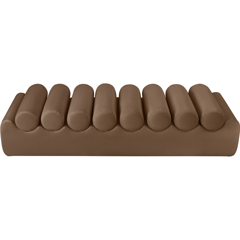 Meridian Furniture Rumble Brown Vegan Leather Bench