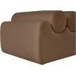 Meridian Furniture Rumble Brown Vegan Leather Bench