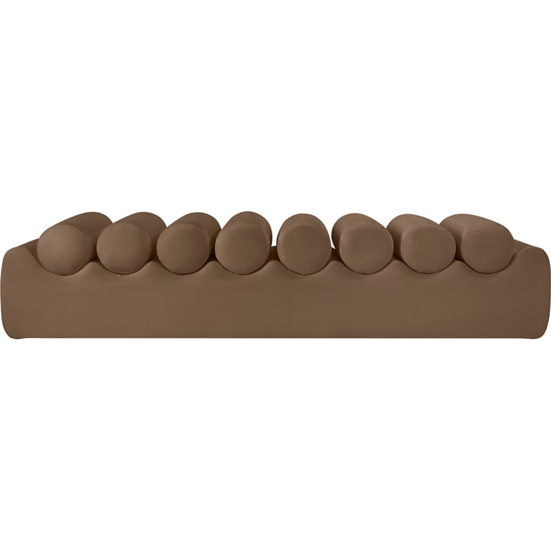 Meridian Furniture Rumble Brown Vegan Leather Bench