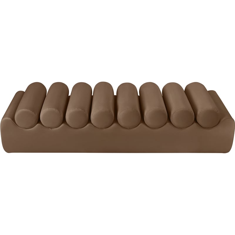 Meridian Furniture Rumble Brown Vegan Leather Bench