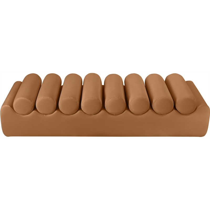 Meridian Furniture Rumble Cognac Vegan Leather Bench