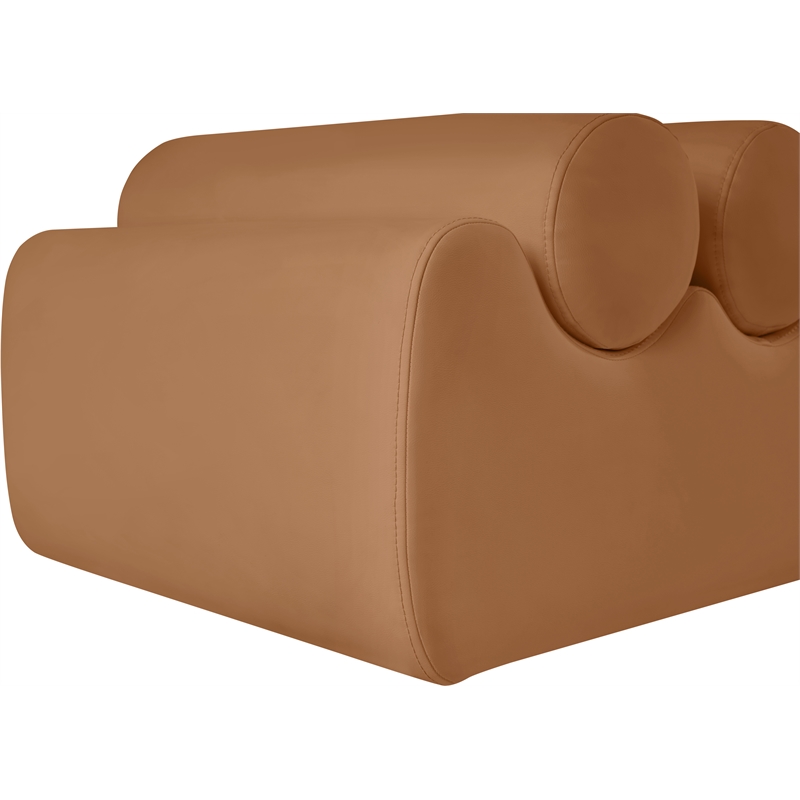 Meridian Furniture Rumble Cognac Vegan Leather Bench