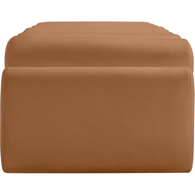 Meridian Furniture Rumble Cognac Vegan Leather Bench
