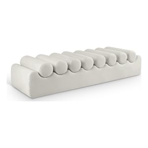 Meridian Furniture Rumble Cream Vegan Leather Bench