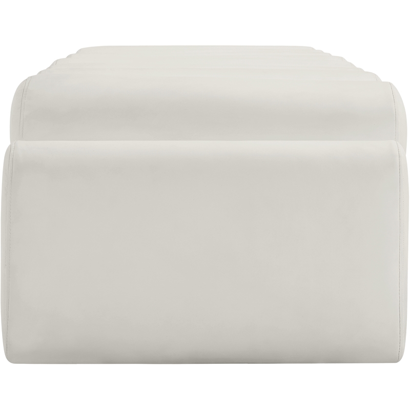 Meridian Furniture Rumble Cream Vegan Leather Bench