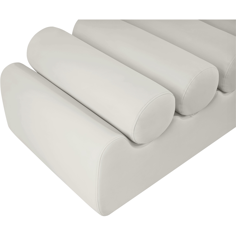 Meridian Furniture Rumble Cream Vegan Leather Bench
