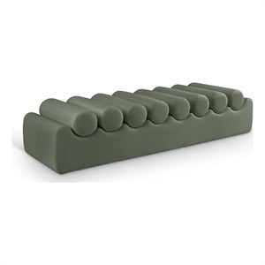 Meridian Furniture Rumble Green Vegan Leather Bench