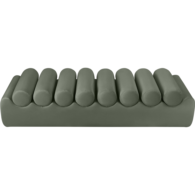 Meridian Furniture Rumble Green Vegan Leather Bench