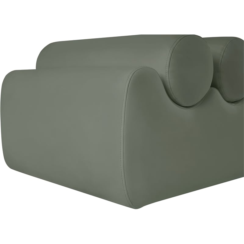 Meridian Furniture Rumble Green Vegan Leather Bench