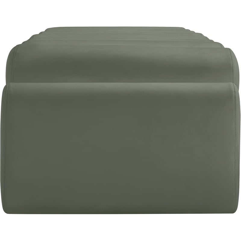Meridian Furniture Rumble Green Vegan Leather Bench