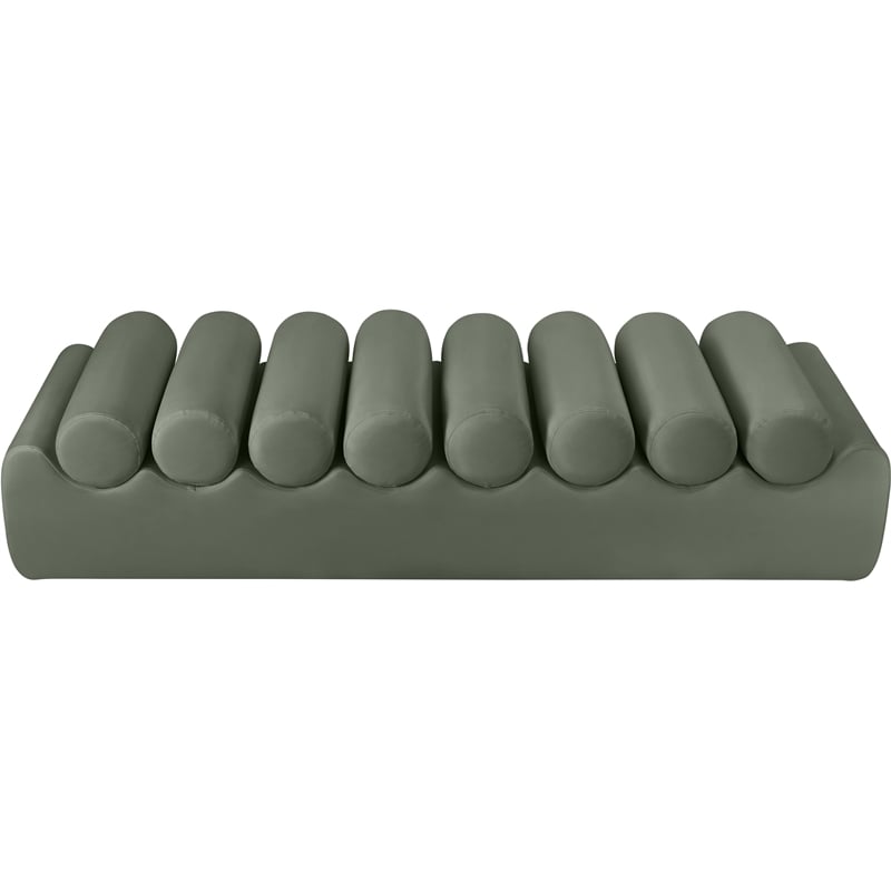 Meridian Furniture Rumble Green Vegan Leather Bench
