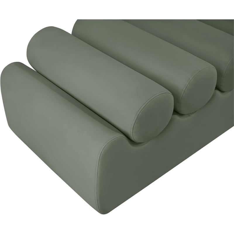 Meridian Furniture Rumble Green Vegan Leather Bench