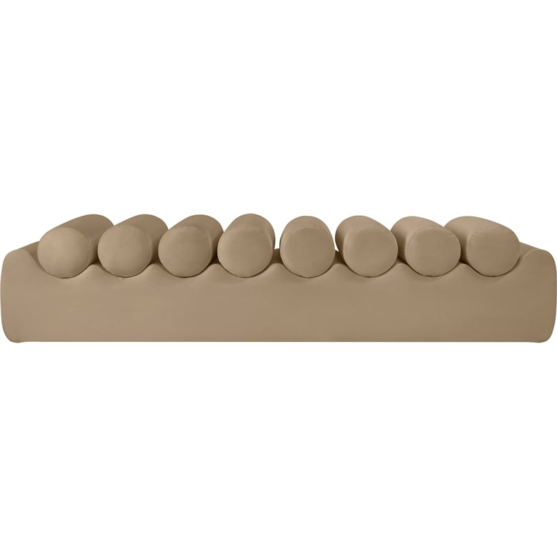 Meridian Furniture Rumble Tan Vegan Leather Bench