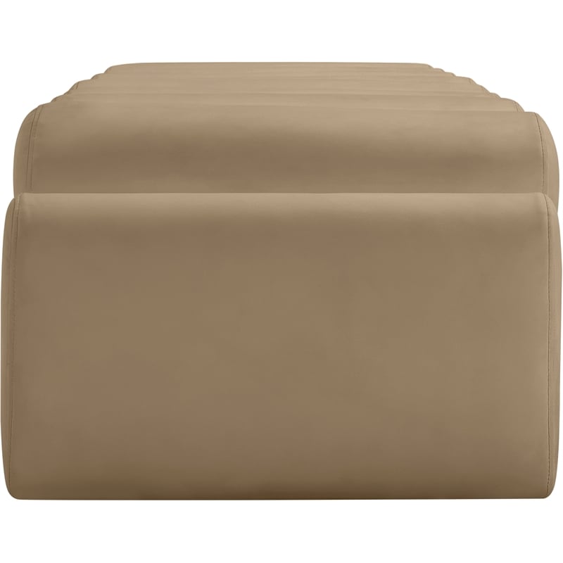 Meridian Furniture Rumble Tan Vegan Leather Bench