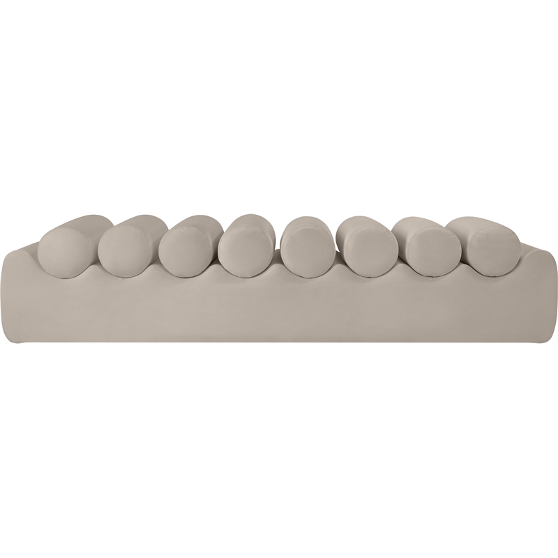 Meridian Furniture Rumble Taupe Vegan Leather Bench