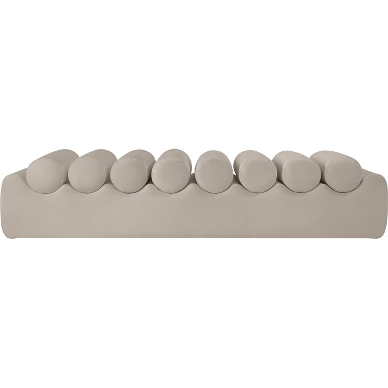 Meridian Furniture Rumble Taupe Vegan Leather Bench