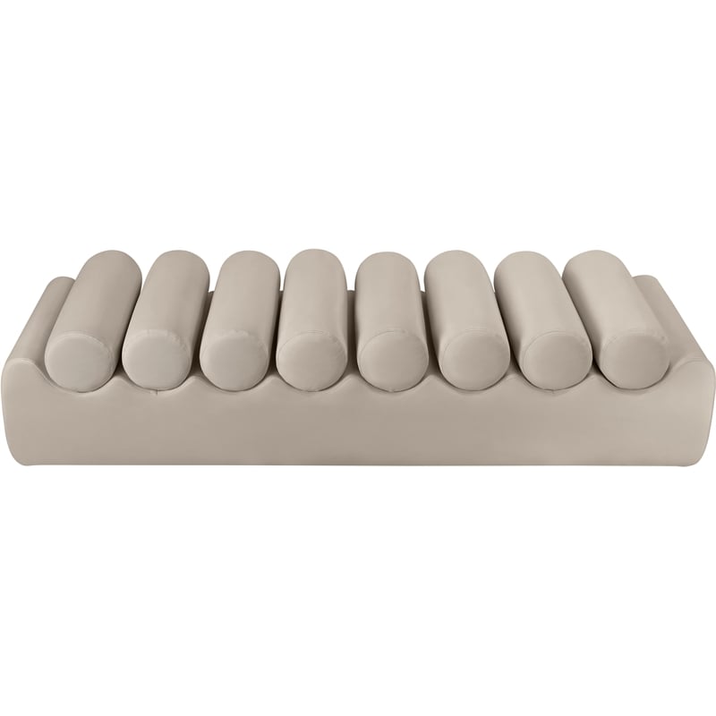 Meridian Furniture Rumble Taupe Vegan Leather Bench