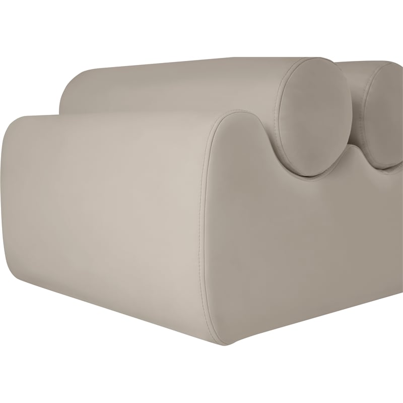 Meridian Furniture Rumble Taupe Vegan Leather Bench