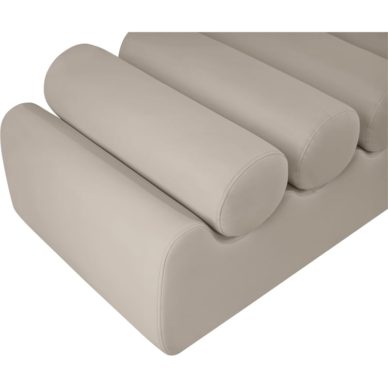 Meridian Furniture Rumble Taupe Vegan Leather Bench