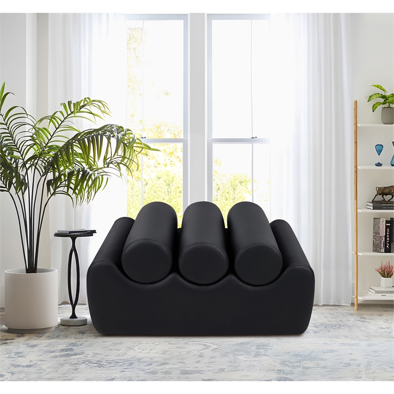 Meridian Furniture Rumble Black Vegan Leather Bench