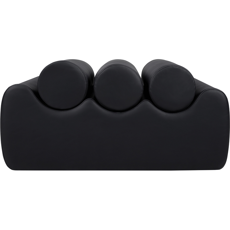 Meridian Furniture Rumble Black Vegan Leather Bench