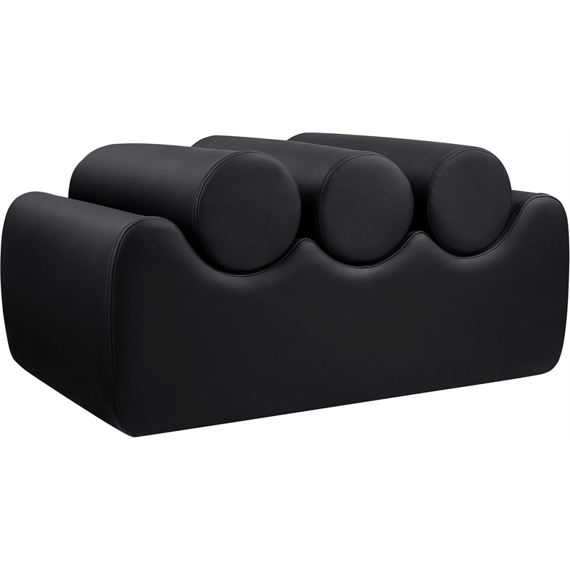 Meridian Furniture Rumble Black Vegan Leather Bench