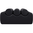 Meridian Furniture Rumble Black Vegan Leather Bench