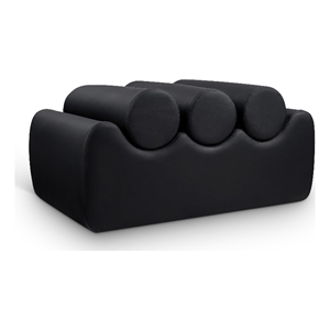 Meridian Furniture Rumble Black Vegan Leather Bench