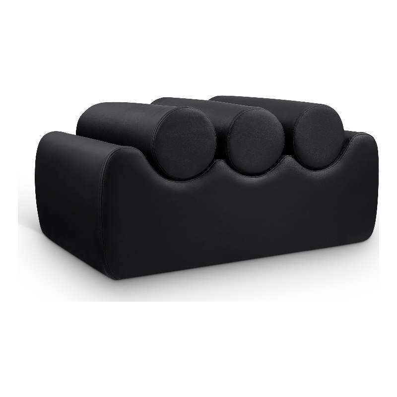 Meridian Furniture Rumble Black Vegan Leather Bench