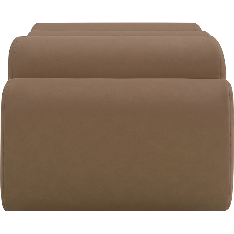 Meridian Furniture Rumble Brown Vegan Leather Bench