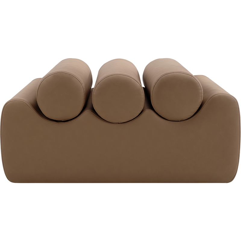 Meridian Furniture Rumble Brown Vegan Leather Bench