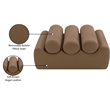 Meridian Furniture Rumble Brown Vegan Leather Bench