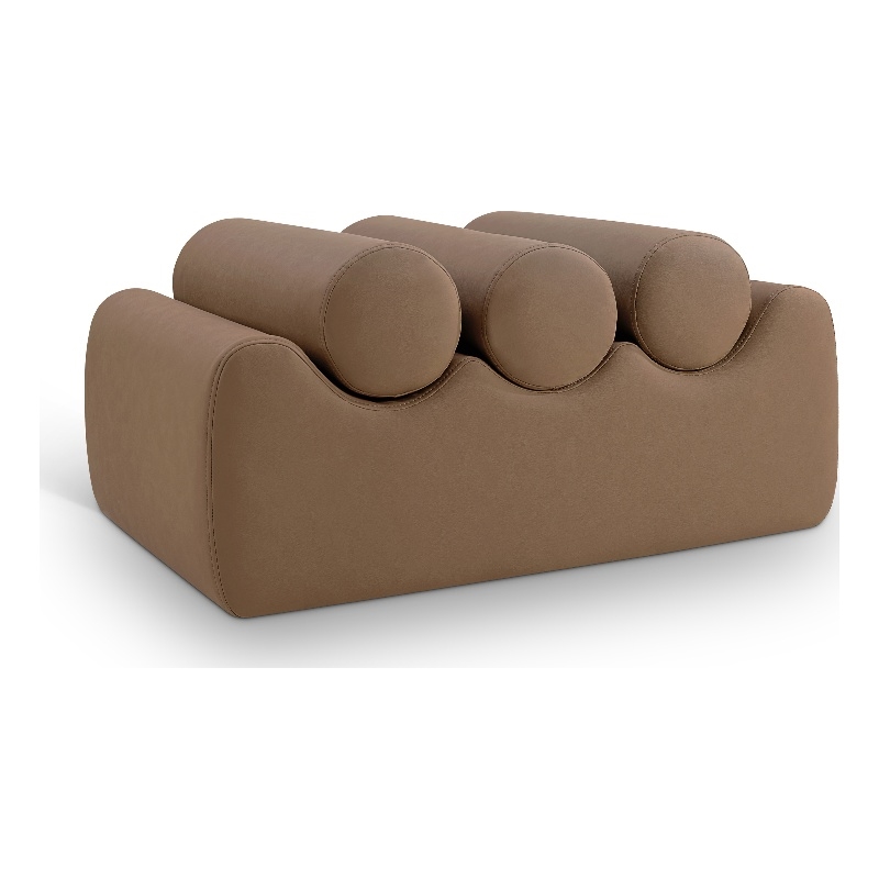 Meridian Furniture Rumble Brown Vegan Leather Bench