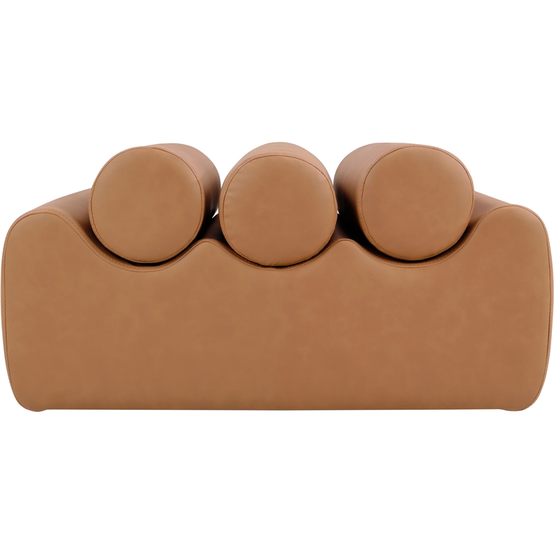 Meridian Furniture Rumble Cognac Vegan Leather Bench