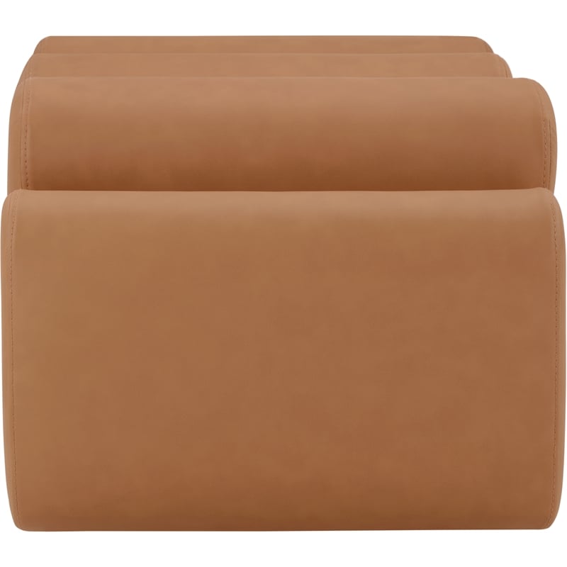 Meridian Furniture Rumble Cognac Vegan Leather Bench