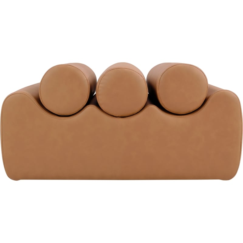 Meridian Furniture Rumble Cognac Vegan Leather Bench