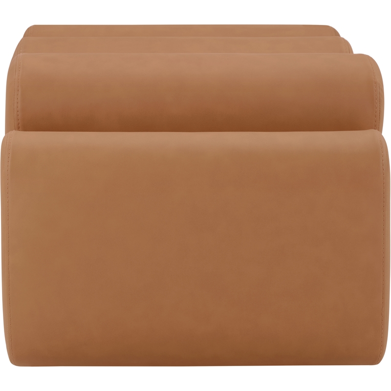 Meridian Furniture Rumble Cognac Vegan Leather Bench