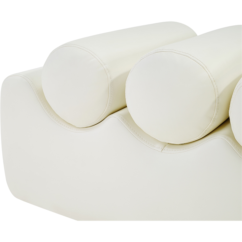 Meridian Furniture Rumble Cream Vegan Leather Bench
