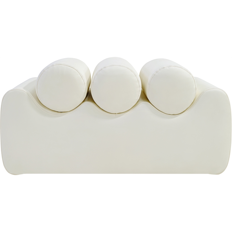 Meridian Furniture Rumble Cream Vegan Leather Bench