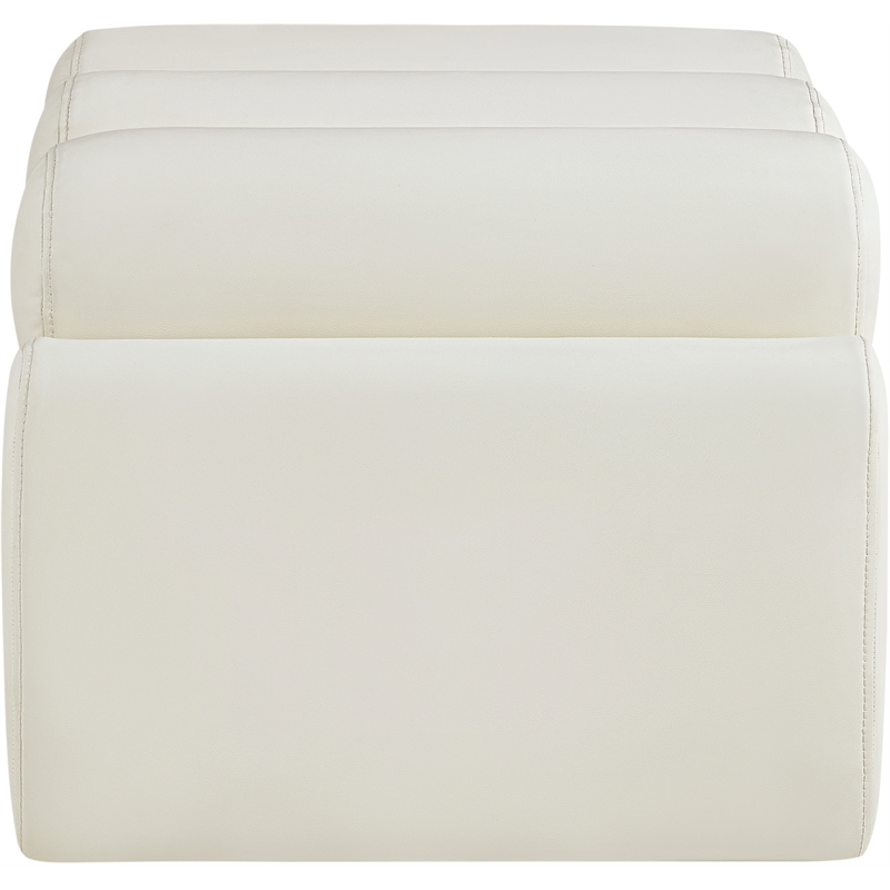 Meridian Furniture Rumble Cream Vegan Leather Bench