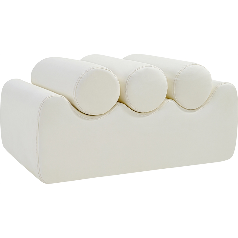 Meridian Furniture Rumble Cream Vegan Leather Bench