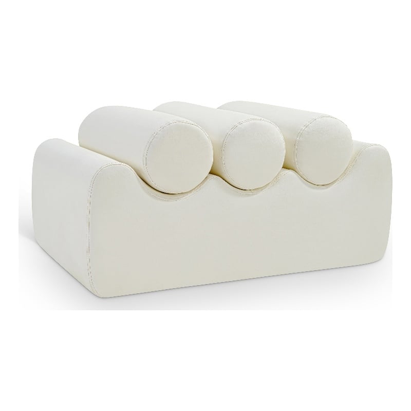 Meridian Furniture Rumble Cream Vegan Leather Bench