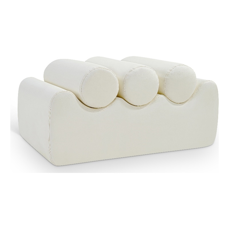 Meridian Furniture Rumble Cream Vegan Leather Bench