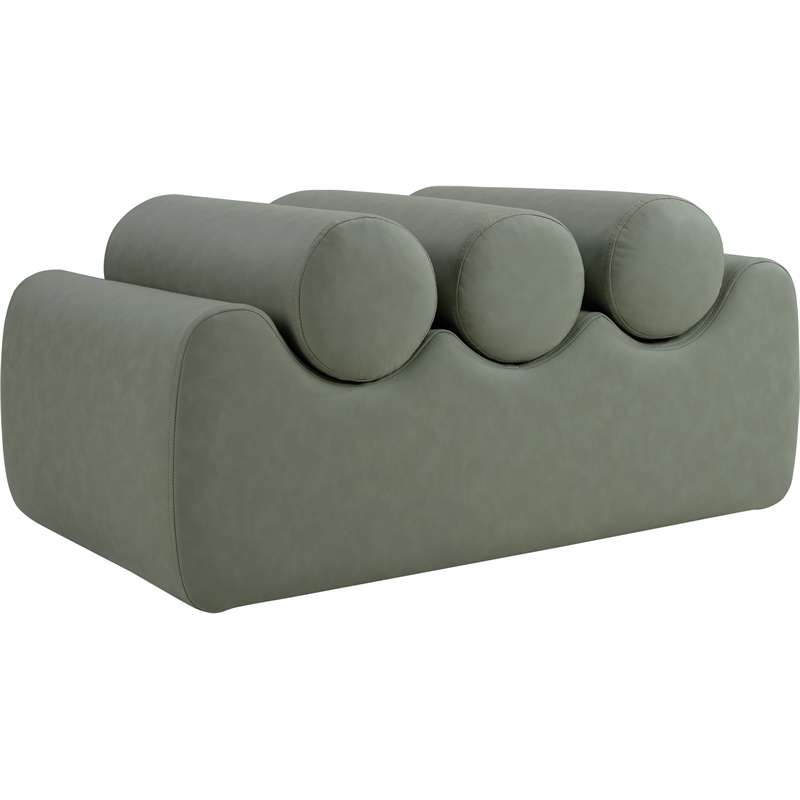 Meridian Furniture Rumble Green Vegan Leather Bench