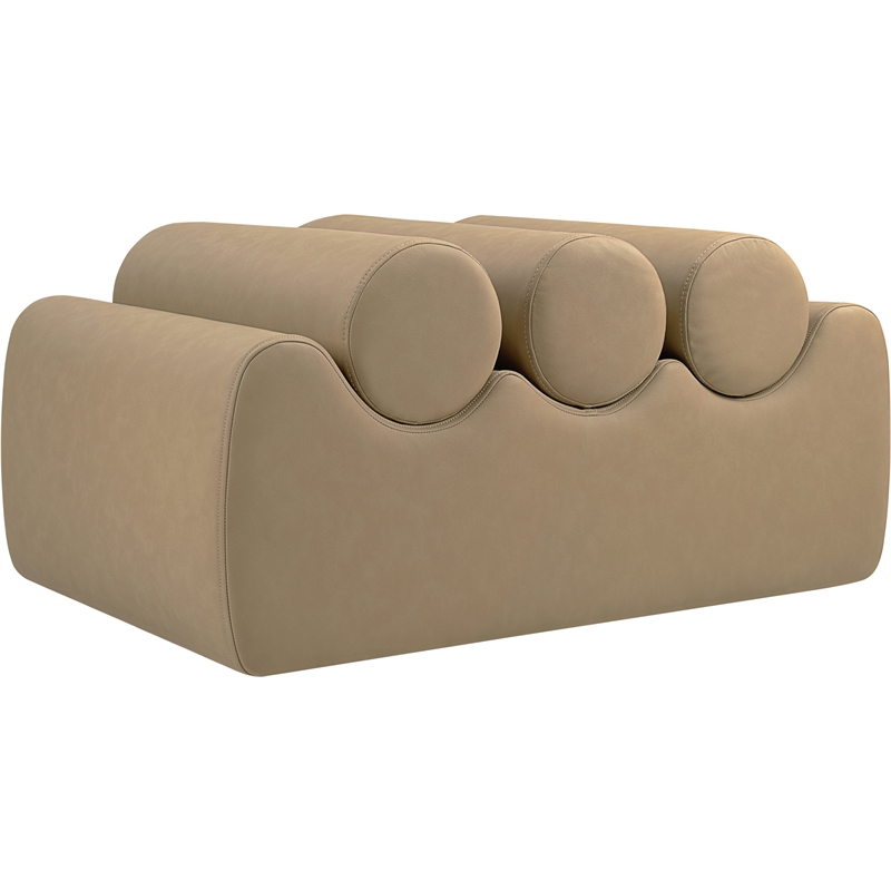 Meridian Furniture Rumble Tan Vegan Leather Bench