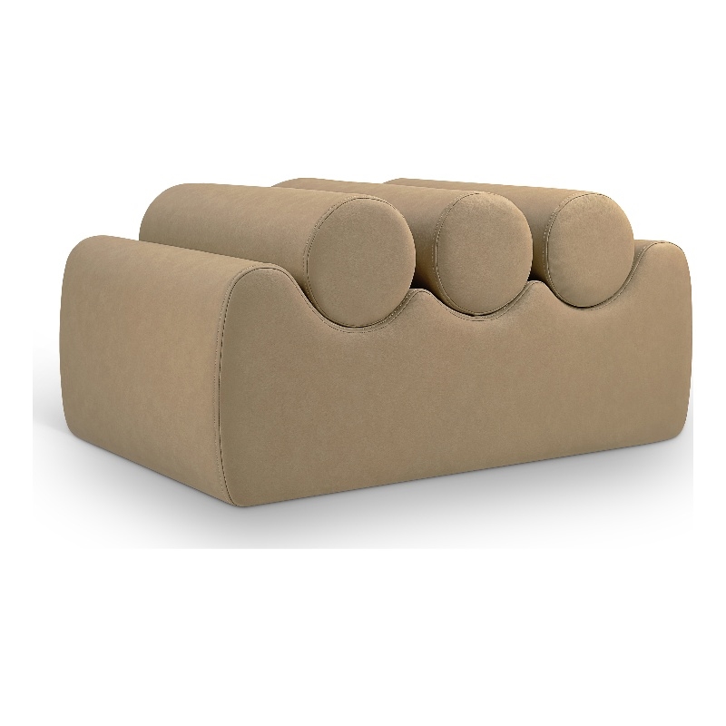 Meridian Furniture Rumble Tan Vegan Leather Bench