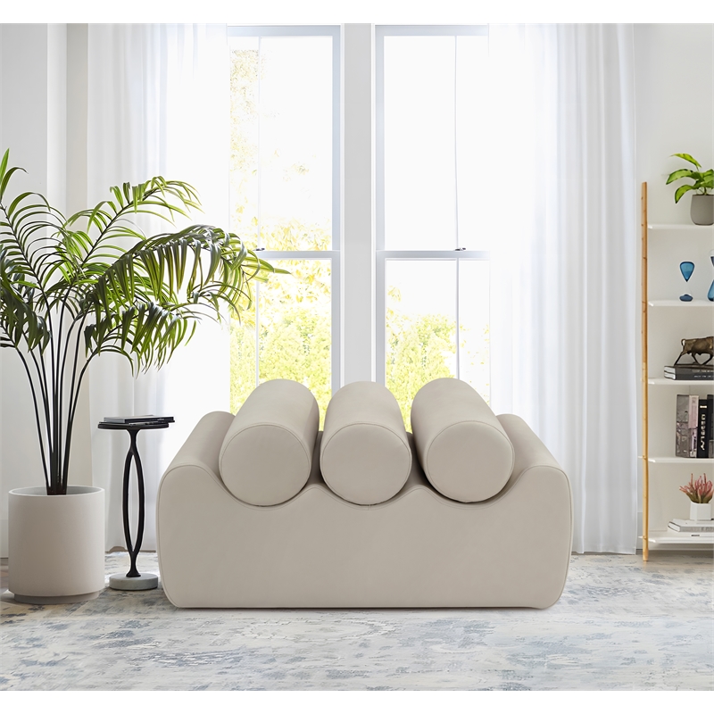 Meridian Furniture Rumble Taupe Vegan Leather Bench