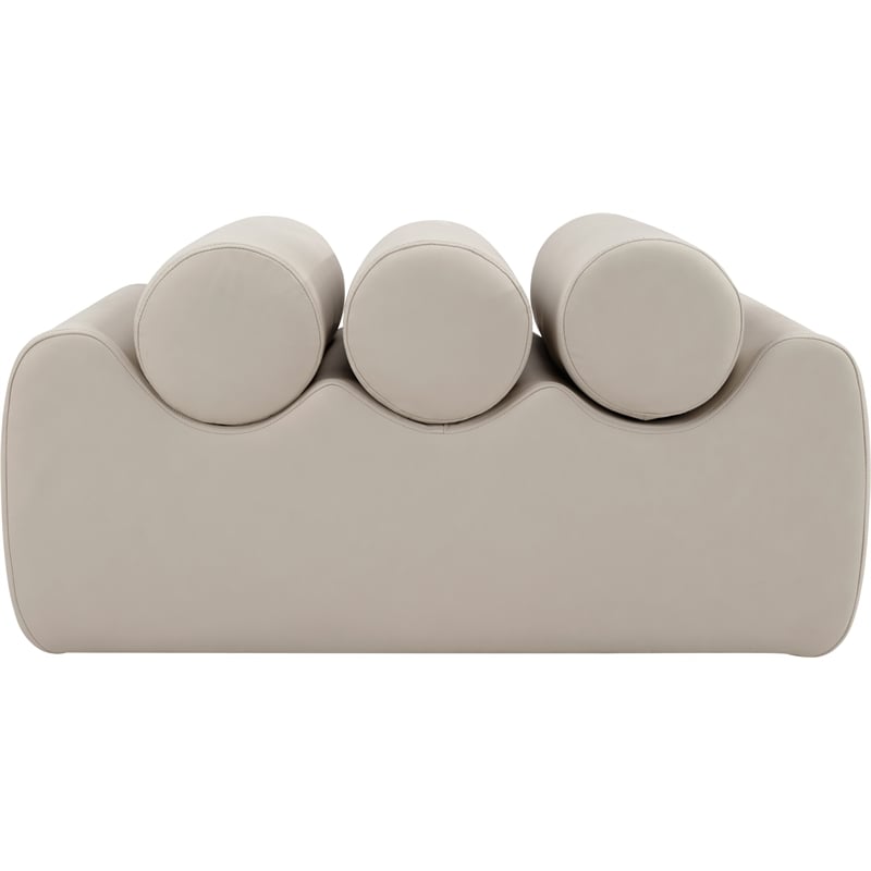 Meridian Furniture Rumble Taupe Vegan Leather Bench