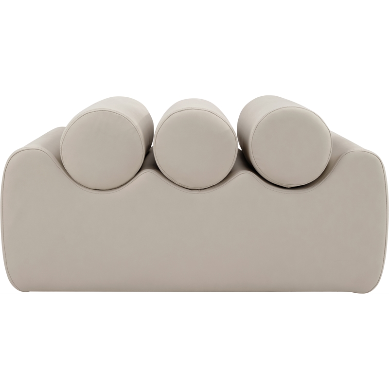 Meridian Furniture Rumble Taupe Vegan Leather Bench