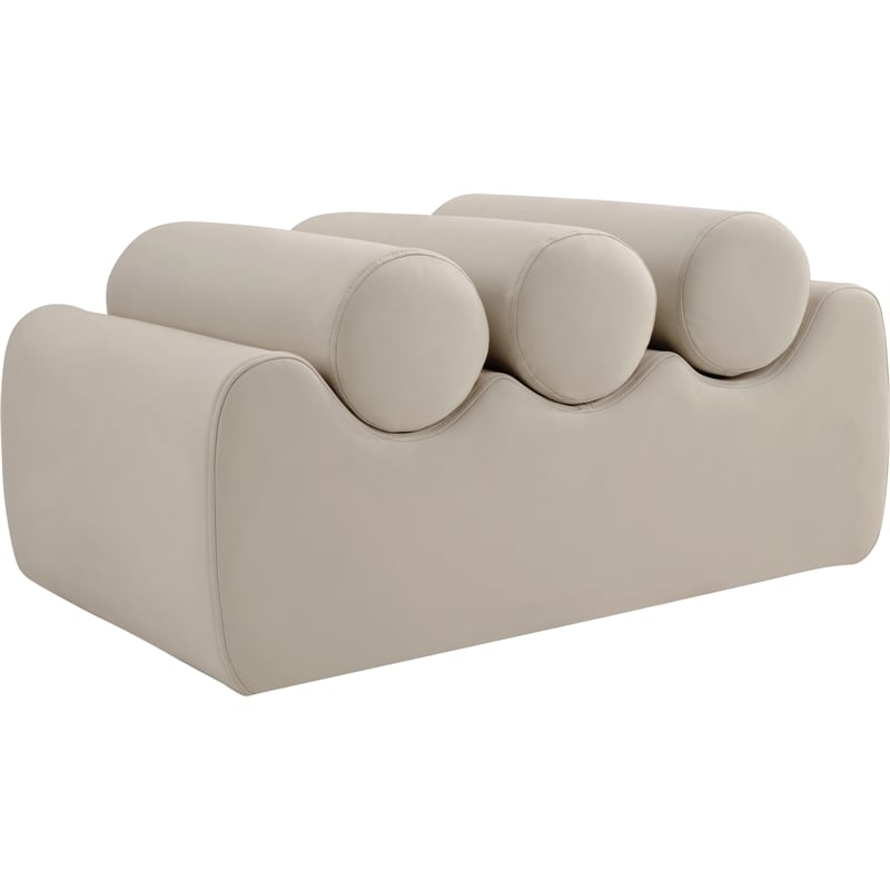 Meridian Furniture Rumble Taupe Vegan Leather Bench